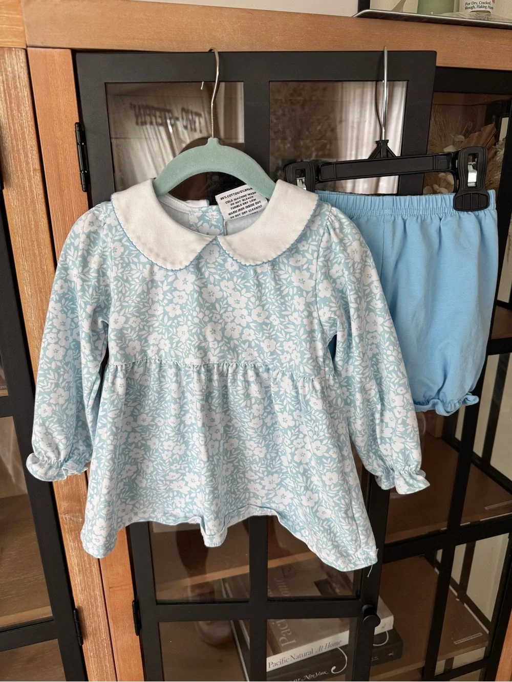 Jellybean floral set long sleeve top dress peterpan collar shorts ruffle toddler